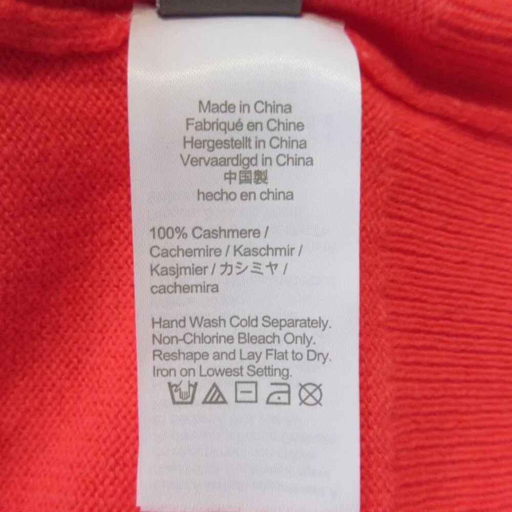 NWT J.Crew BA400 Cashmere Classic-fit Crewneck Sweater in Neon Flame XS
